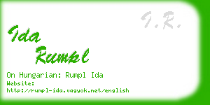 ida rumpl business card